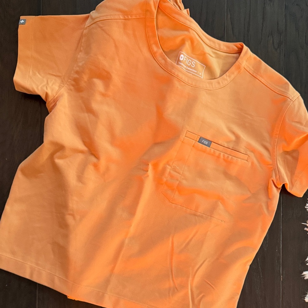Figs Bright Orange Scrub Pants